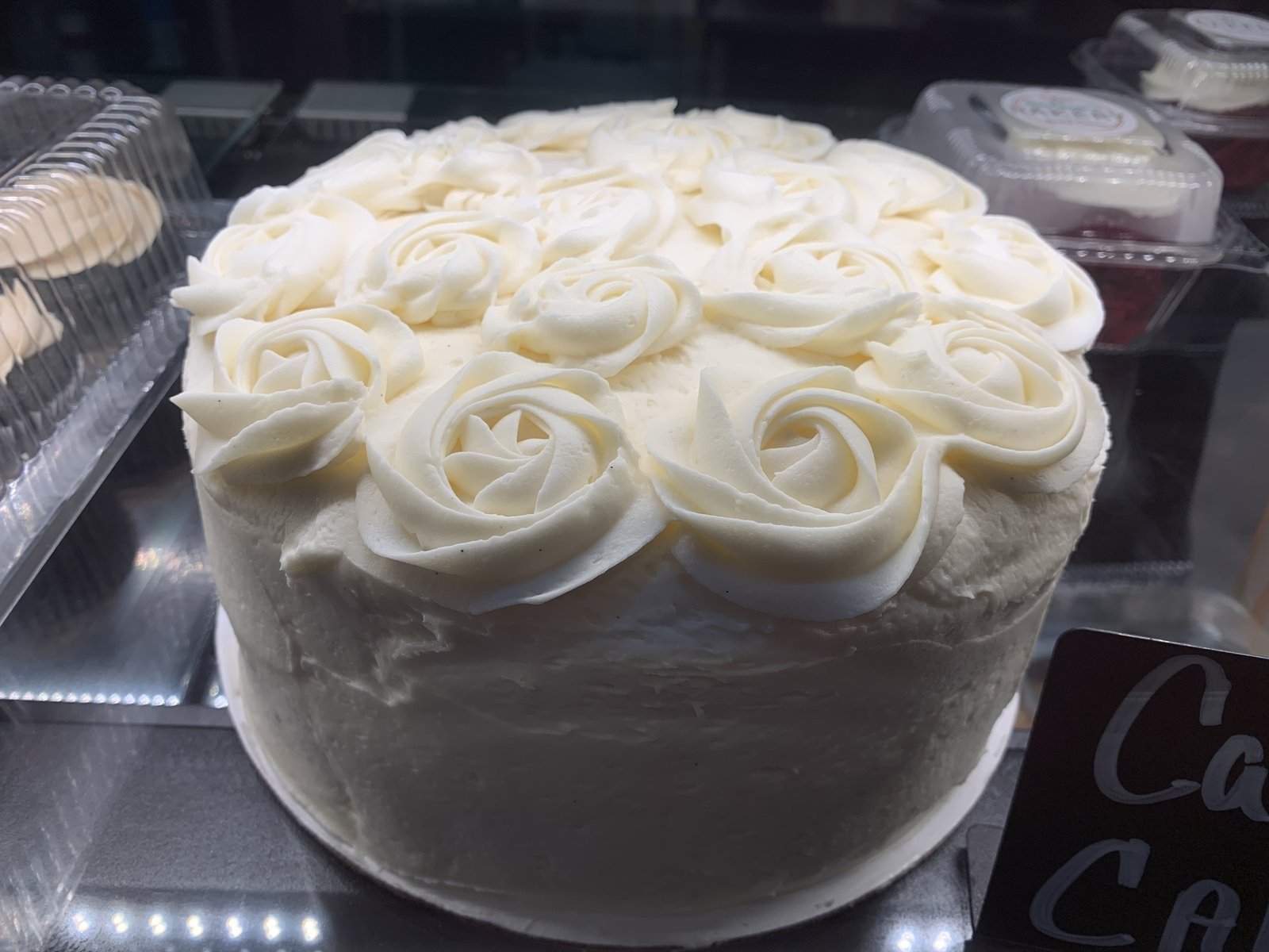 Elegant white celebration cake