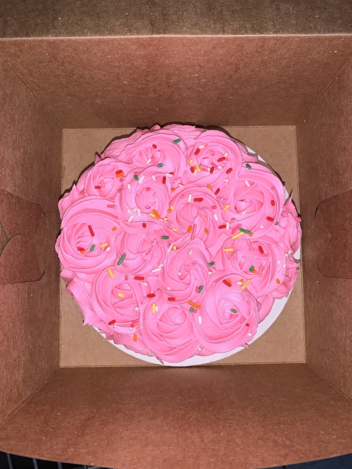 Two-tier rose cake