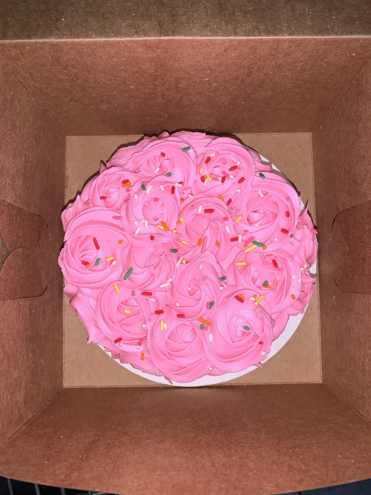 Two-tier rose cake