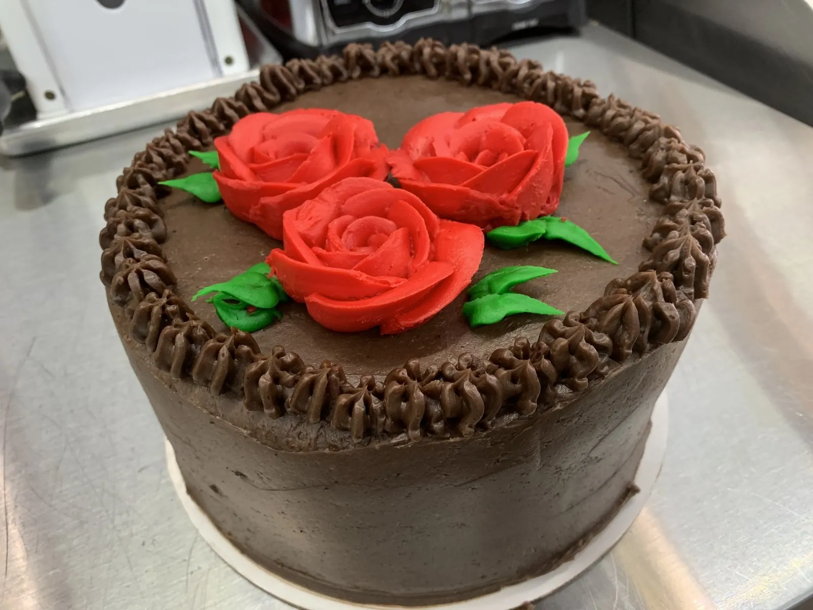 Chocolate rose cake