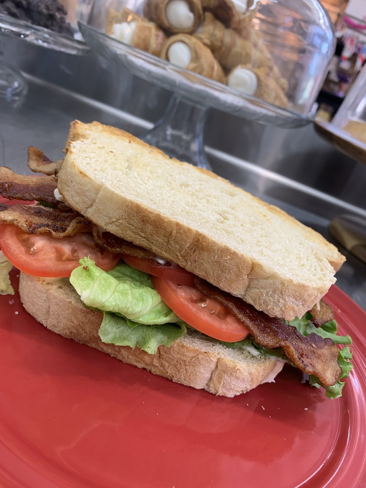 Applewood BLT on a croissant